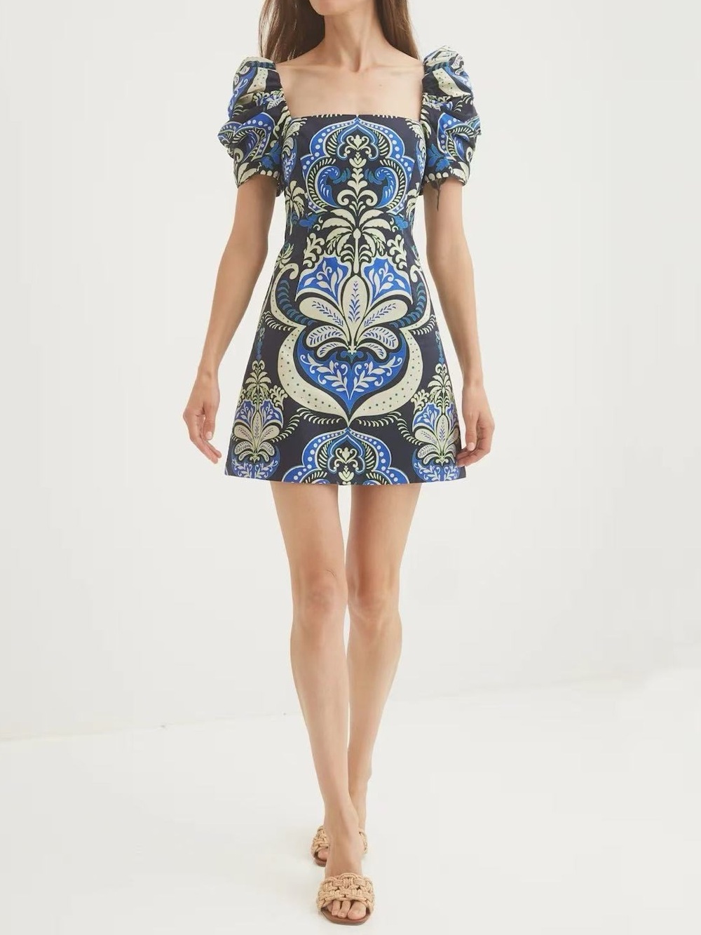NWT Cara Cara Kelly dress Palm Pavillion Cobalt